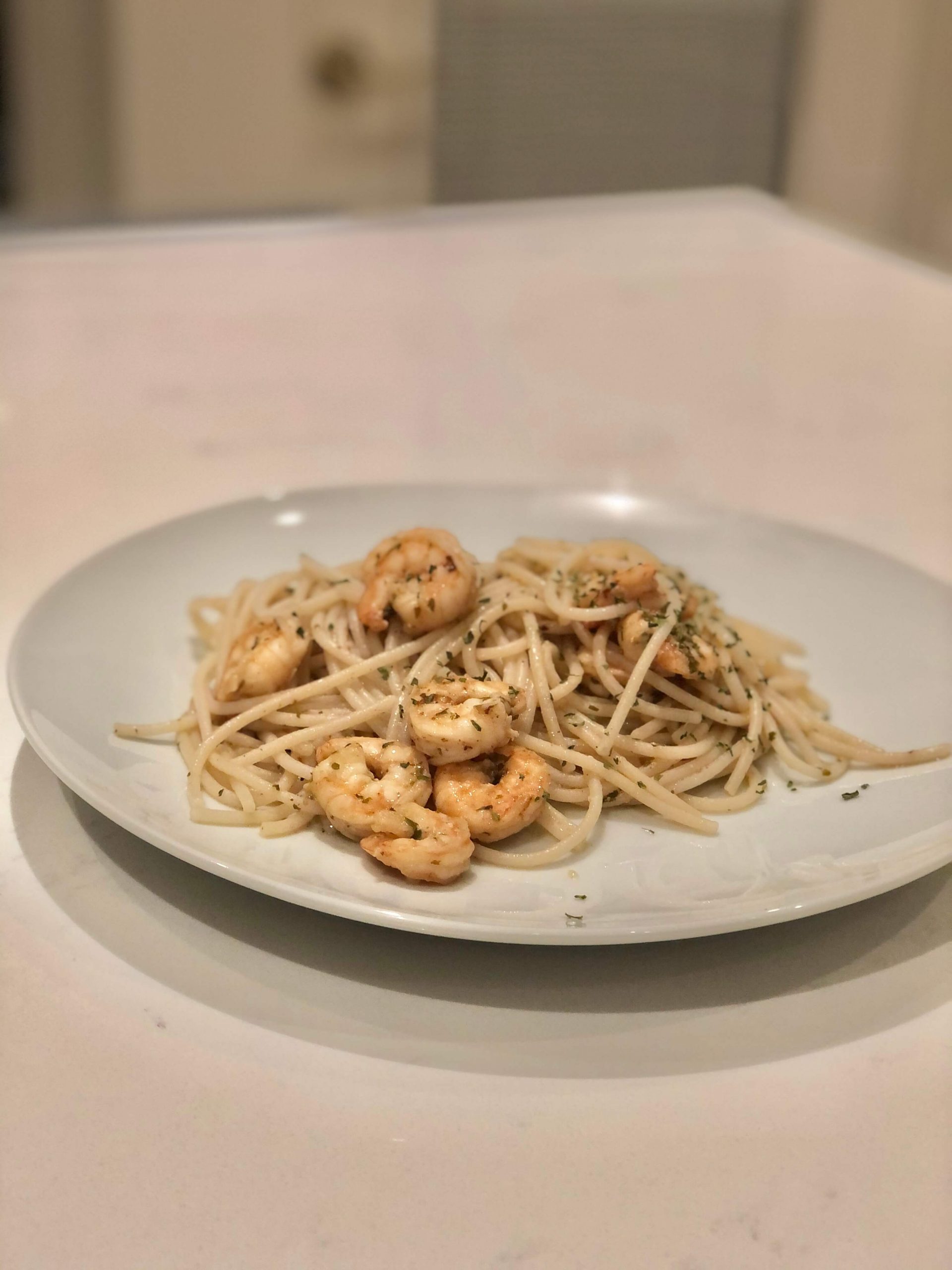 Shrimp Spaghetti Aglio Olio (20 Minutes, only 4 Ingredients!) - PurEnergy